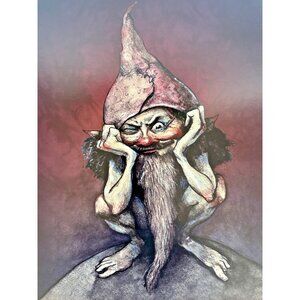 Brian Froud "O! That Gnome" Magical Fantasy Mystical Gothic Art Card Print